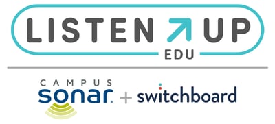 Campus Sonar and Switchboard logos equal ListenUp logo